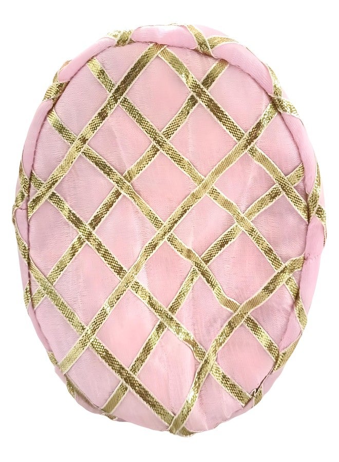 DUCHESS Designer Gota Patti Polti Bag Pearl Handle and Tassel Ethnic Purse Women’s/Girls's Handbag for Party, Casual, Bridal, 19 L X 12 W X 21 H Cm (Pink) - Image 4